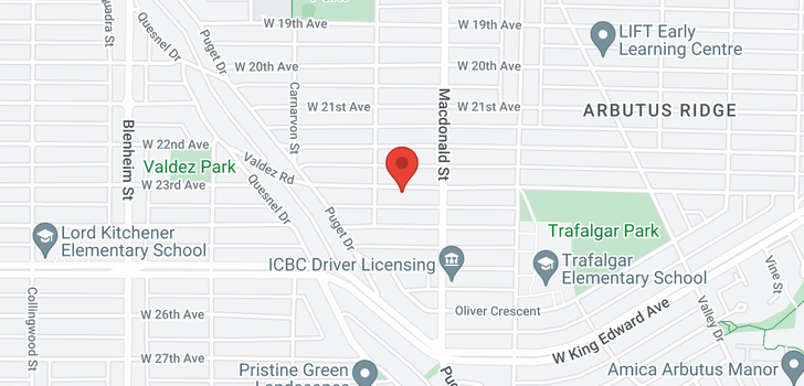 map of 2864 W 23RD AVENUE